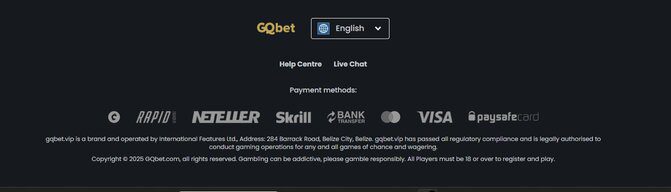 GQbet - betaalmethoden