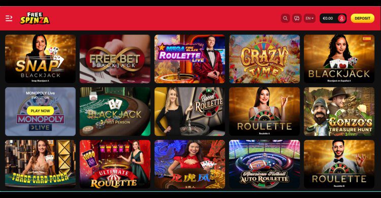 Freespinza casino spellen