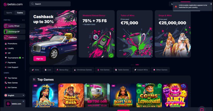 betsio.com casino bonussen