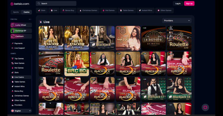 betsio.com casino spellen - live casino