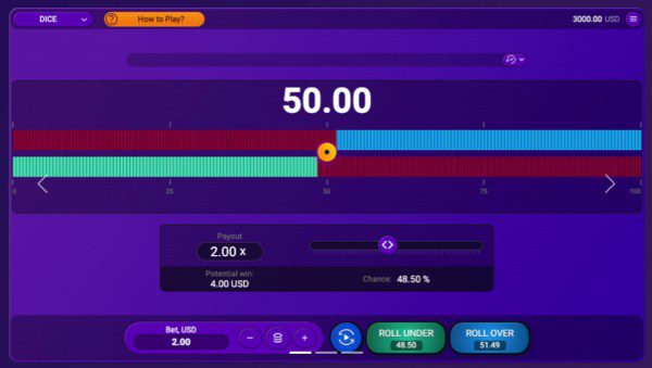 Spribe mini game Dice2