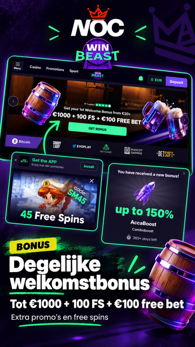 WinBeast - casino en bookmaker zonder Cruks - Casino Bonus