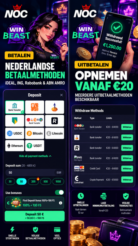 WinBeast goksite stortingen en geld opnemen iDEAL casino