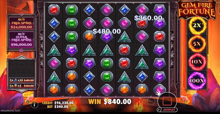 Gem Fire Fortune review - bonussen