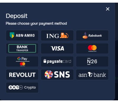 Baloo Casino Betaalmethoden
