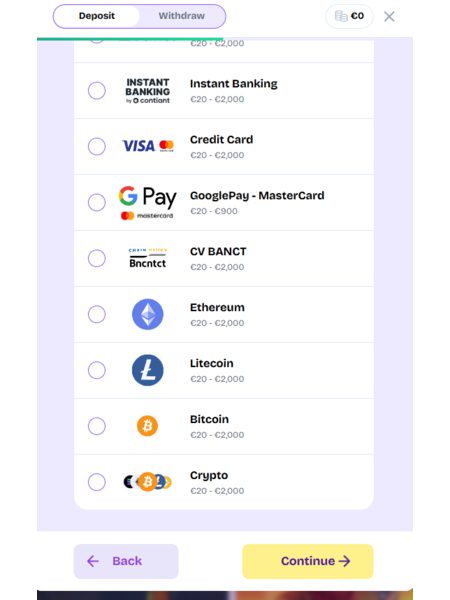 Slotmaster betaalmethoden