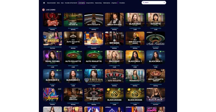 Wintari Casino Review Live casino spellen