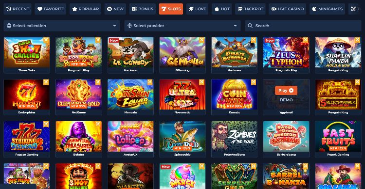 Velwins casino spellen