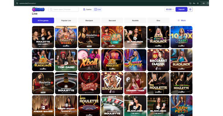 Zumo.bet Casino Live spellen