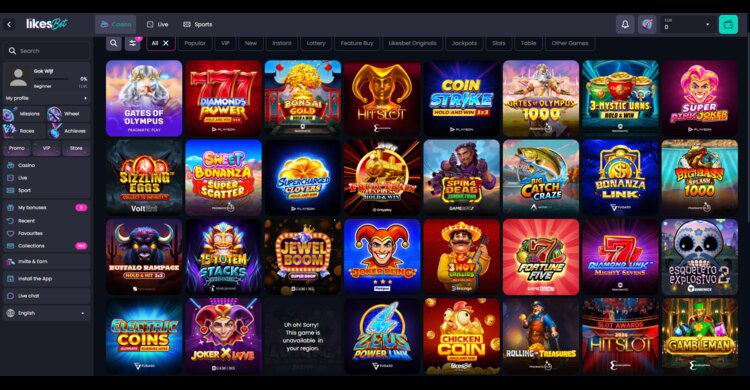 LikesBet Casino spellen