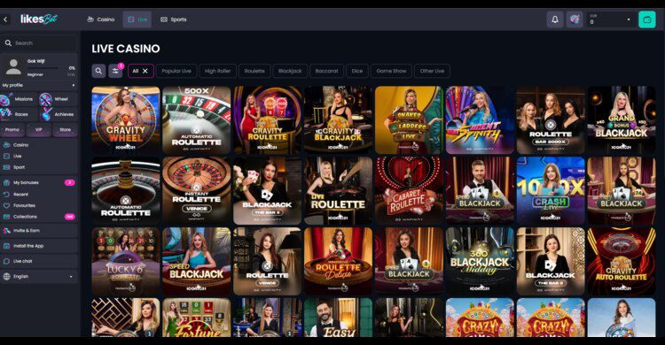 LikesBet Casino Live spellen