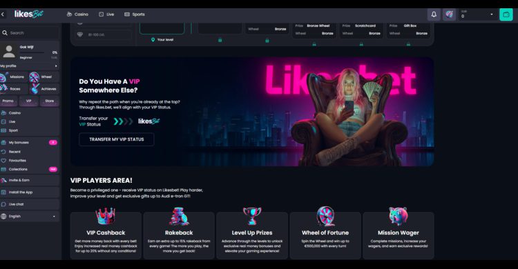 LikesBet Casino VIP