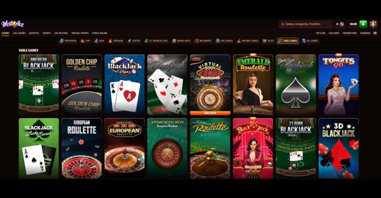 WestAce Casino Review Casino Games