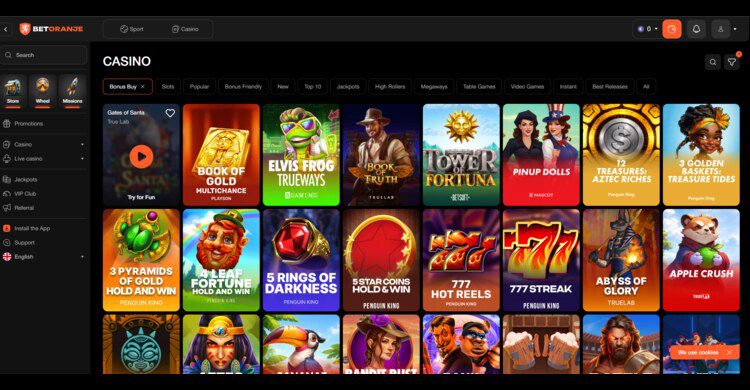 Betoranje casino spellen