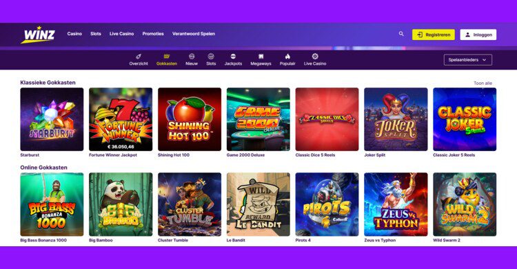 Winz Casino gokkasten