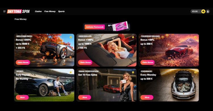 DaytonaSpin Casino Bonussen