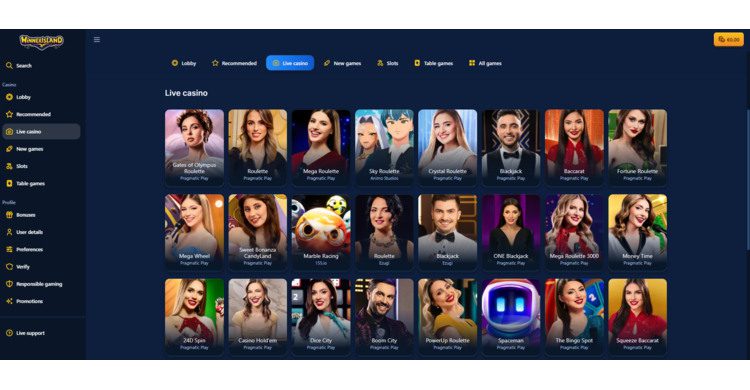 WinnerIsland Casino live spellen