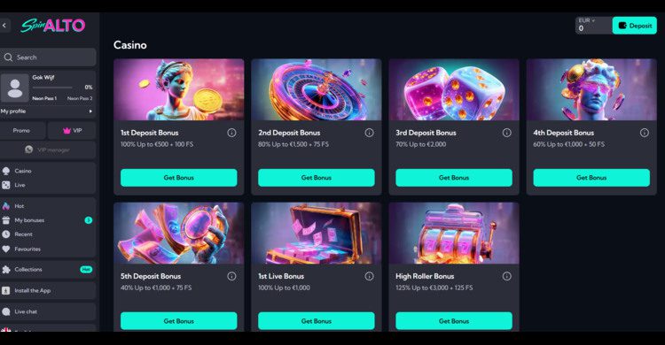 Spinalto Casino Review - bonussen
