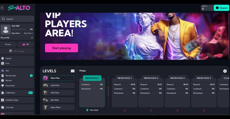 Spinalto Casino Review - VIP