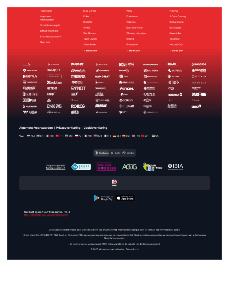 Starcasino legaal NL