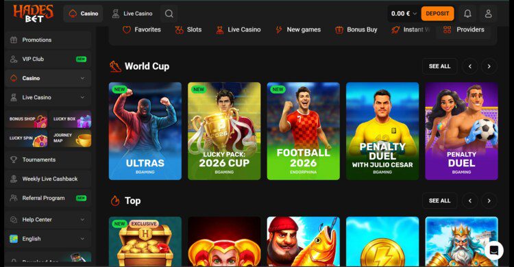 Hadesbet Casino review - casino spellen