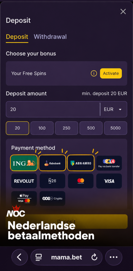 Mama.bet betaalmethoden - ideal casino