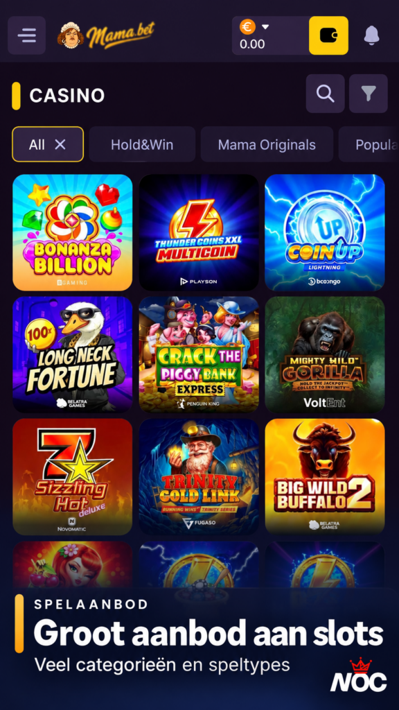 Mama.bet online gokkasten - casinospellen