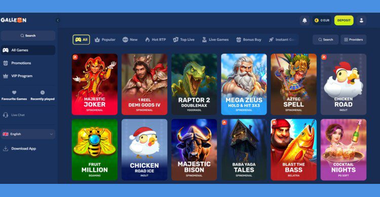 Galleon.bet casino spellen