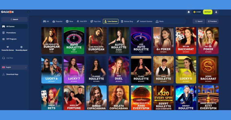 Galleon.bet casino - live casino spellen