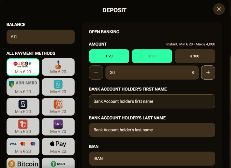 Amunbet casino deposit