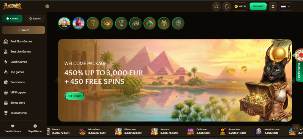 Amunbet casino bonussen