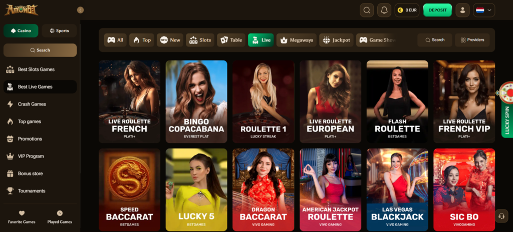 Amunbet casino - buitenlandse online casino live spellen