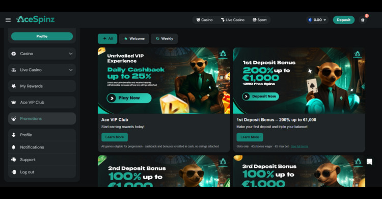 AceSpinz bonussen goksite