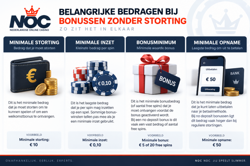 Illustratie bij uitleg over een minimale casino storting