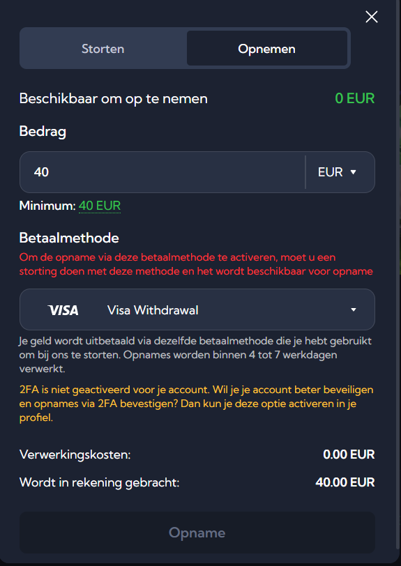 LuckyBoom uitbetalen