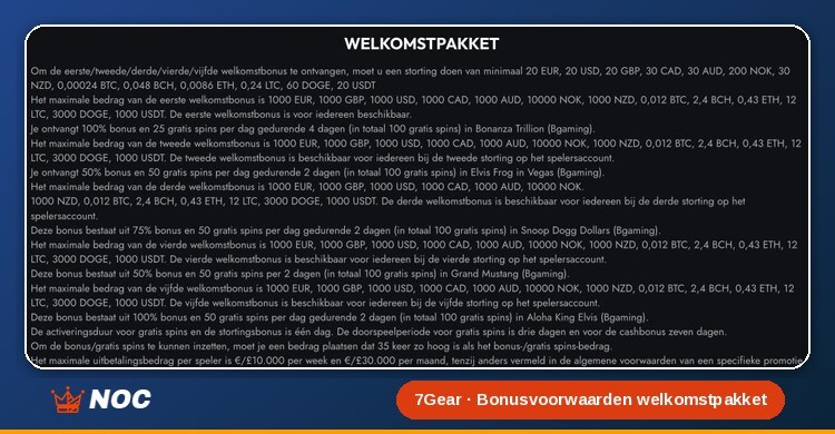 7Gear Casino noc-05-bonusvoorwaarden-welkomstpakket