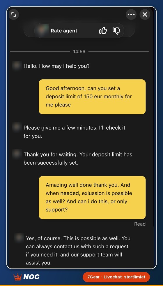 7Gear Casino Customer Support